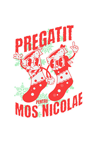 StoryGift Romania Sticker Adeziv 90CM Adeziv pregatit pentru mos nicolae sose...