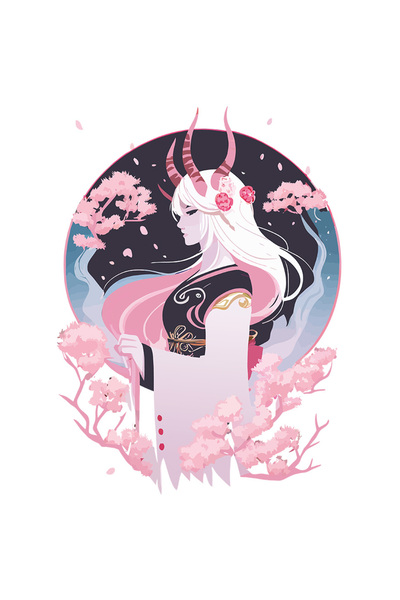 StoryGift Romania Sticker Adeziv 90CM Cu Demon, Femeie, Asiatic, Copaci, Munt...