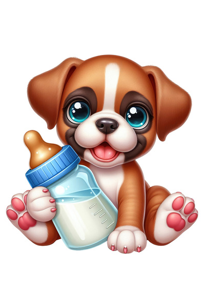 StoryGift Romania Sticker Eticheta 40CM cu un catelus vesel si jucaus care ti...