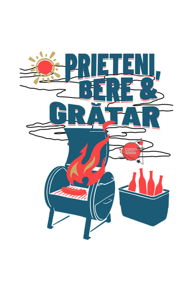 StoryGift Romania Sticker Eticheta 40CM Adeziv Prieteni, bere si gratar, rela...