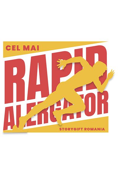 StoryGift Romania Sticker Eticheta 40CM cu Silueta umana Alergare Maraton Sport Copii Viteza Text In Limba Roman