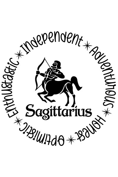 StoryGift Romania Sticker Autocolant 70CM cu zodia Sagetator, ilustratie, zod...