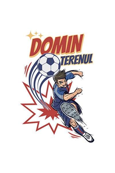 StoryGift Romania Sticker Adeziv 90CM Adeziv Minge de fotbal sarind text moti...