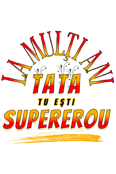 StoryGift Romania Sticker Eticheta 50CM Adeziv La multi ani. Tata, tu esti Su...