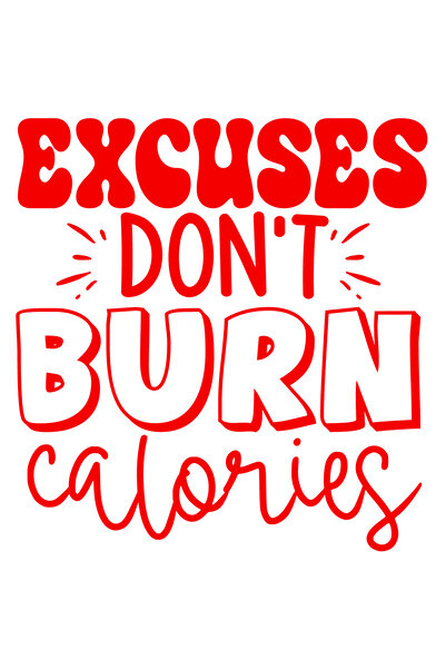 StoryGift Romania Sticker Exterior cu mesajul "Scuzele nu ard caloriile" - am...