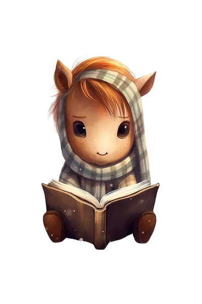 StoryGift Romania Sticker Autocolant 70CM cu un animalut care tine o carte de...