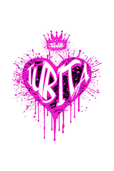 StoryGift Romania Sticker Eticheta 40CM cu Inima Stil Graffiti Cu Coroana Tex...