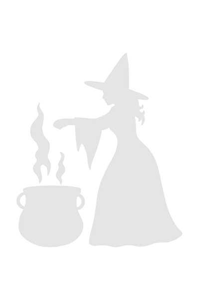 StoryGift Romania Sticker Eticheta 40CM Exterior cu o vrajitoare care prepara...