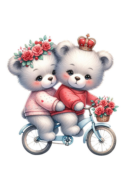 StoryGift Romania Sticker Adeziv 90CM cu o ursoaica si un urs care se plimba ...