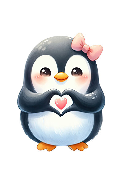 StoryGift Romania Sticker Autocolant 70CM cu un pinguin care face un semn in ...