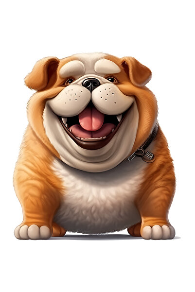 StoryGift Romania Sticker Autocolant 70CM cu un caine gras, ilustratie, zgard...