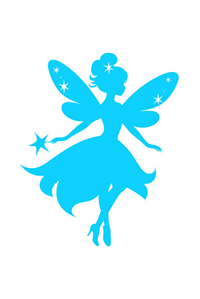 StoryGift Romania Sticker Exterior cu o zana care are o rochie - stelute , Vi...