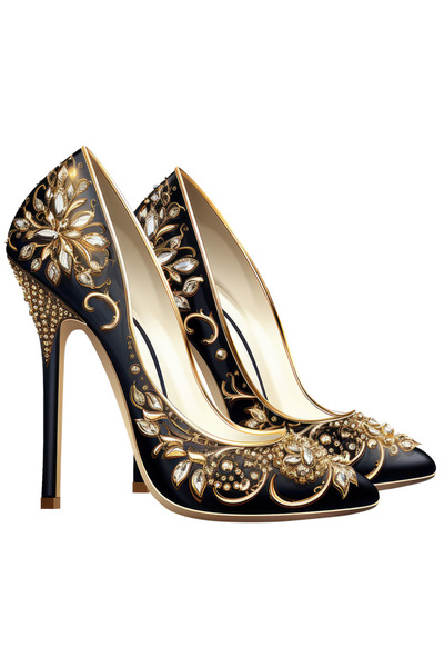 StoryGift Romania Sticker Eticheta 40CM cu niste pantofi cu toc, scumpi, piet...