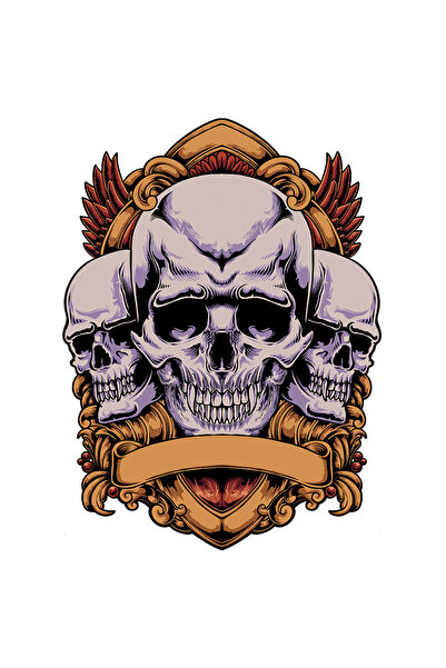 StoryGift Romania Sticker Adeziv 90CM Cu Cranii, Blazon, Pene, Vampir, cu Margini Albe, PVC Vinyl 90 cm