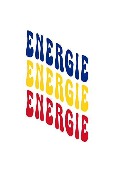 StoryGift Romania Sticker Adeziv 90CM Cuvantul Energie, in Culorile Steagului...