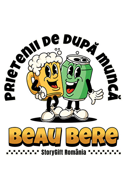 StoryGift Romania Sticker Autocolant 70CM Adeziv Prietenii de dupa munca beau...