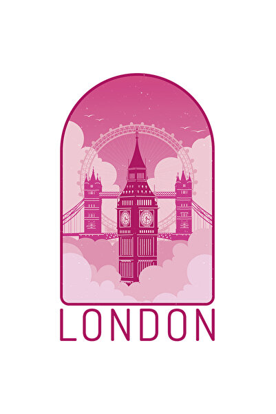 StoryGift Romania Sticker Adeziv 90CM Personalizata Londra, cu Margini Albe, ...