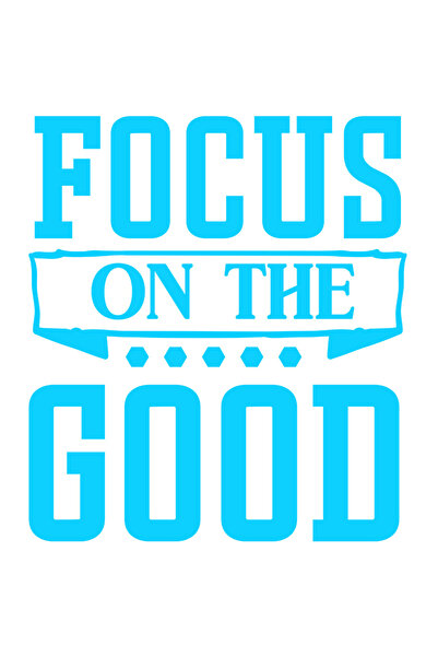 StoryGift Romania Sticker Autocolant 30CM Exterior cu mesaj care te indeamna sa te focusezi pe lucrurile bune ,