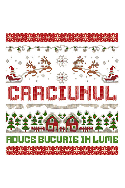 StoryGift Romania Sticker Autocolant 70CM Adeziv craciunul aduce bucurie in l...