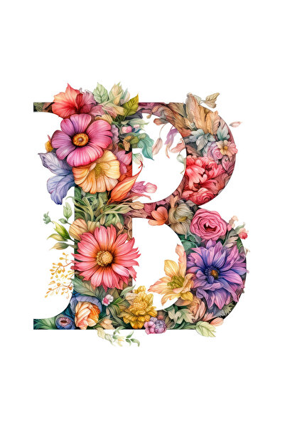 StoryGift Romania Sticker Eticheta 40CM cu litera "B", ilustratie, pentru copii, scoala, elev, invata, scrie, fl