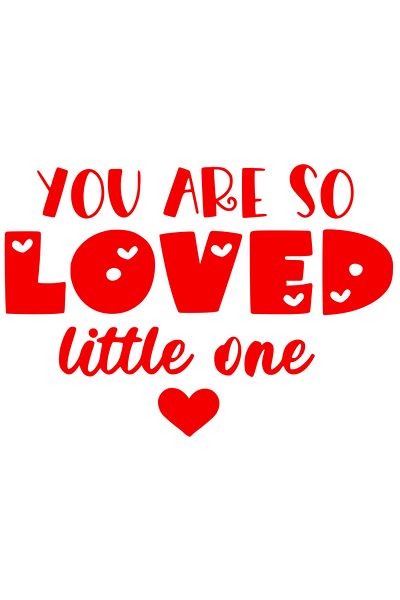 StoryGift Romania Sticker Eticheta 50CM Exterior cu inimioare si textul in engleza "You are so loved, little one