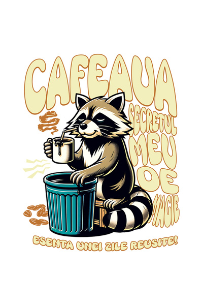 StoryGift Romania Sticker Eticheta 40CM Adeziv Cafea secretul meu de magie iubitorii de cafea cu Margini Albe, P