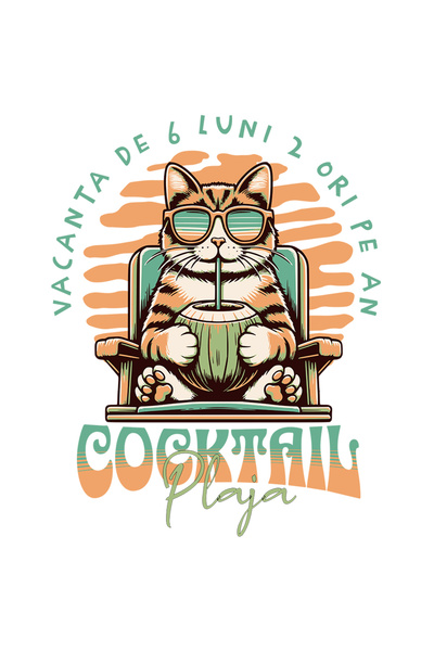 StoryGift Romania Sticker Eticheta 40CM Adeziv pisica pe plaja iubitorii de animal, vacanta de 6 luni de doua or