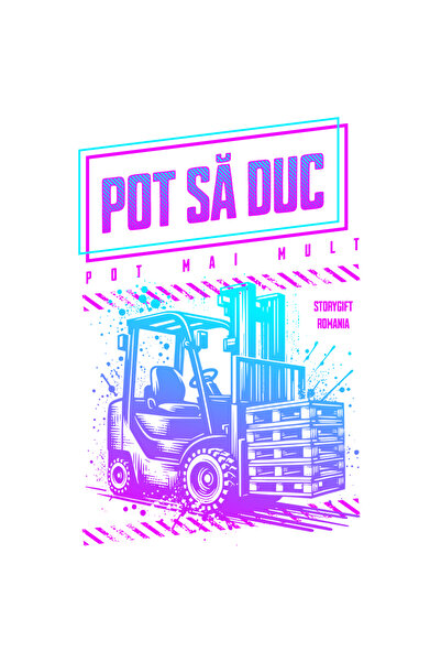 StoryGift Romania Sticker Autocolant 70CM Adeziv Mesaj Motivational Pot sa duc mai mult Masina depozit cu Margin