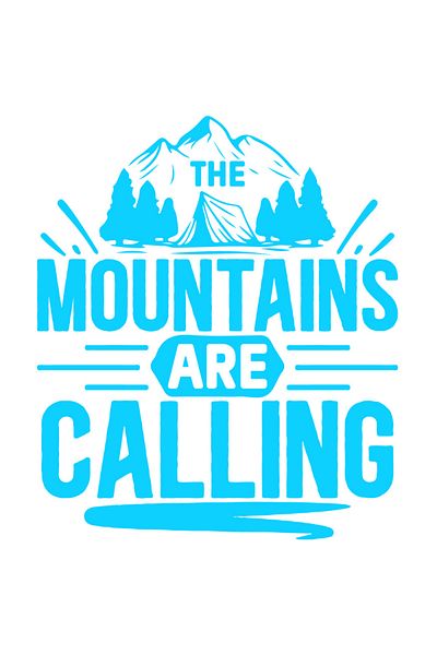 StoryGift Romania Exterior sticker with mountains and a forest with the message "The mountains are calling", Vi