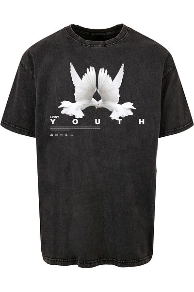 Lost Youth Herren LY ACID WASHED TEE DOVE
