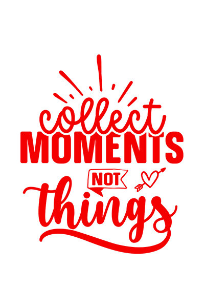 StoryGift Romania Sticker Exterior cu mesaj care te indeamna sa colectionezi momente, ci nu lucruri , Vinyl