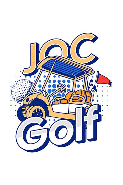StoryGift Romania Adhesive Sticker Small Golf Car, Ball and Club, Golf Lovers with White Edges, PVC Vi