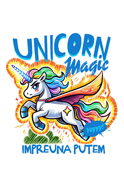 StoryGift Romania Sticker Autocolant 70CM unicorn magic-impreuna putem cu Mar...