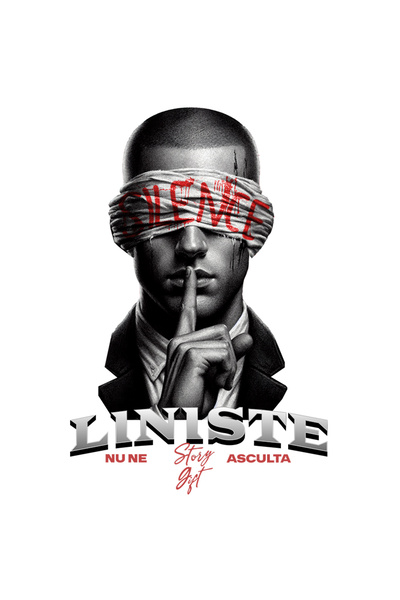 StoryGift Romania Sticker Autocolant 70CM Adeziv Om cu degetul la gura linist...