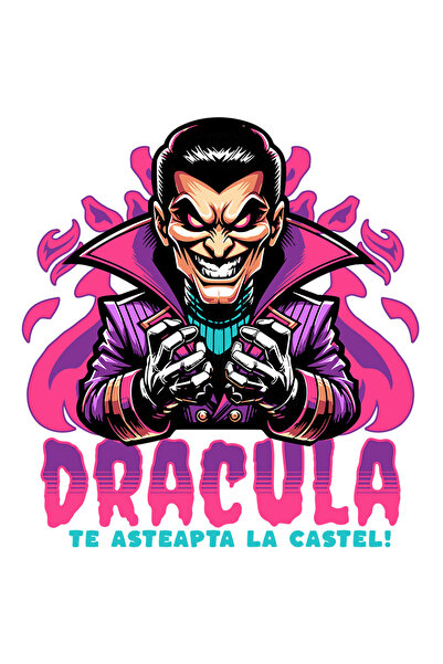 StoryGift Romania Sticker Autocolant 70CM Dracula-Te asteapta la castel cu Ma...