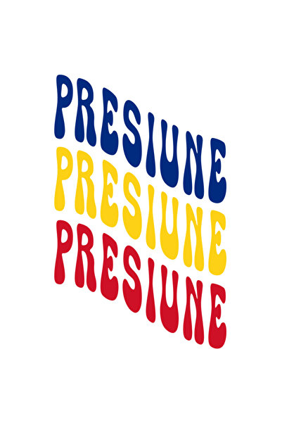 StoryGift Romania Sticker Cuvantul Presiune, In Culorile Steagului Romaniei, ...