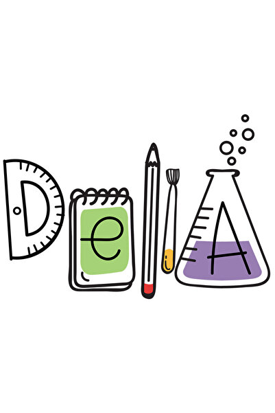 StoryGift Romania Sticker Autocolant 70CM Cu Numele Delia, Scoala, Chimie, Ma...