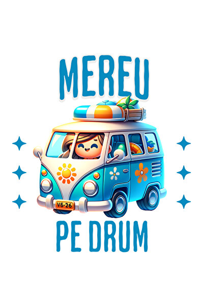 StoryGift Romania Sticker Autocolant 70CM Adeziv mereu pe drum fata in calato...