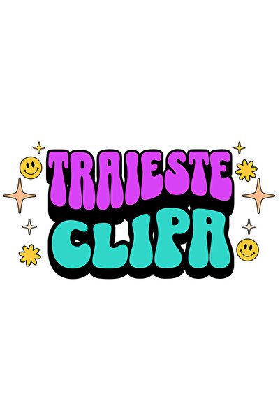 StoryGift Romania Sticker Adeziv 90CM Traieste Clipa cu Margini Albe, PVC Vinyl 90 cm