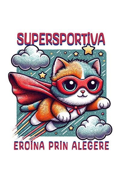 StoryGift Romania Sticker Eticheta 50CM Super Sportiva, SuperErou, Eroina Pri...
