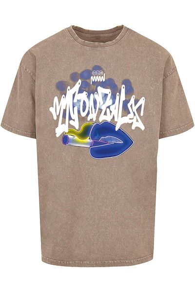 MJ Gonzales Herren Kiss X Heavy Oversized Tee Acid Washed