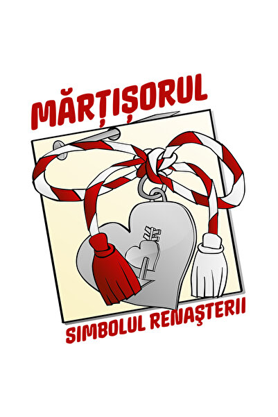 StoryGift Romania Sticker Eticheta 40CM Adeziv martisor simbol al renasterii ...