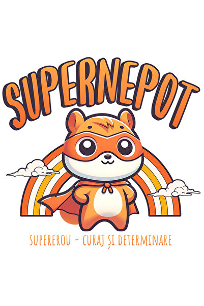 StoryGift Romania Sticker Adeziv 90CM Super Nepot - SuperErou, Curaj si Deter...