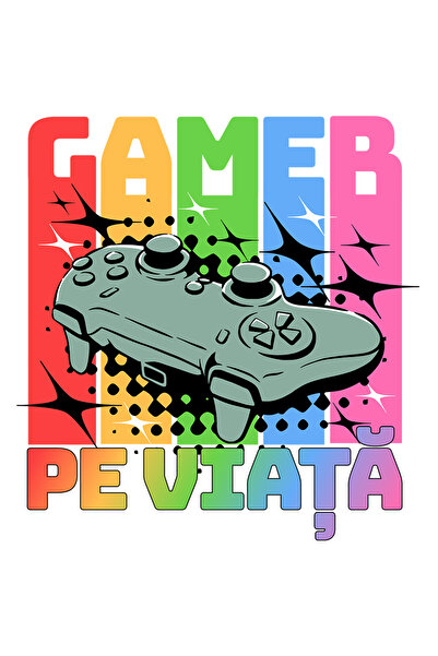 StoryGift Romania Sticker Autocolant 70CM Adeziv Gamer Pe Viata maneta joc vi...