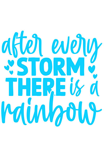 StoryGift Romania Sticker Exterior cu textul "After every storm, there is a r...
