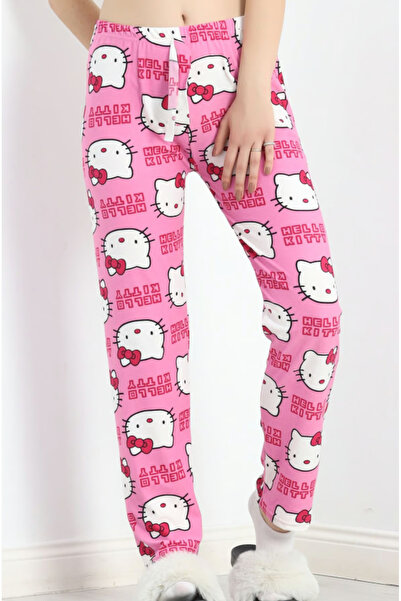 Butic Pantaloni de pijama Hello Kitty Pantaloni de pijama roz pentru femei