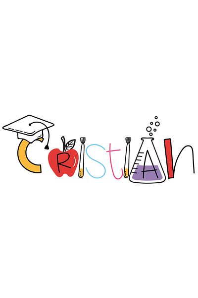 StoryGift Romania Sticker Eticheta 50CM Cu Numele Cristian, si Mesaj Amuzant, Curios, Sociabil, Galagio cu Margi