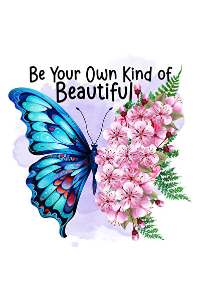 StoryGift Romania Sticker Autocolant 70CM cu fluture cu o aripa albastra si c...