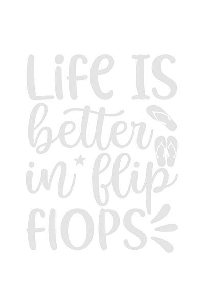 StoryGift Romania Sticker Exterior cu mesajul "Life is better in blip flops" ...