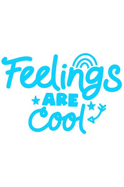 StoryGift Romania Sticker Eticheta 50CM Exterior cu mesajul in engleza "Feelings are cool" - sentimentele sunt s